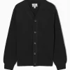 COS V-NECK WOOL-BLEND CARDIGAN- Sweaters & Cardigans