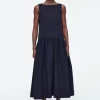 COS VOLUMINOUS SLEEVELESS MIDI DRESS-Women Dresses & Jumpsuits