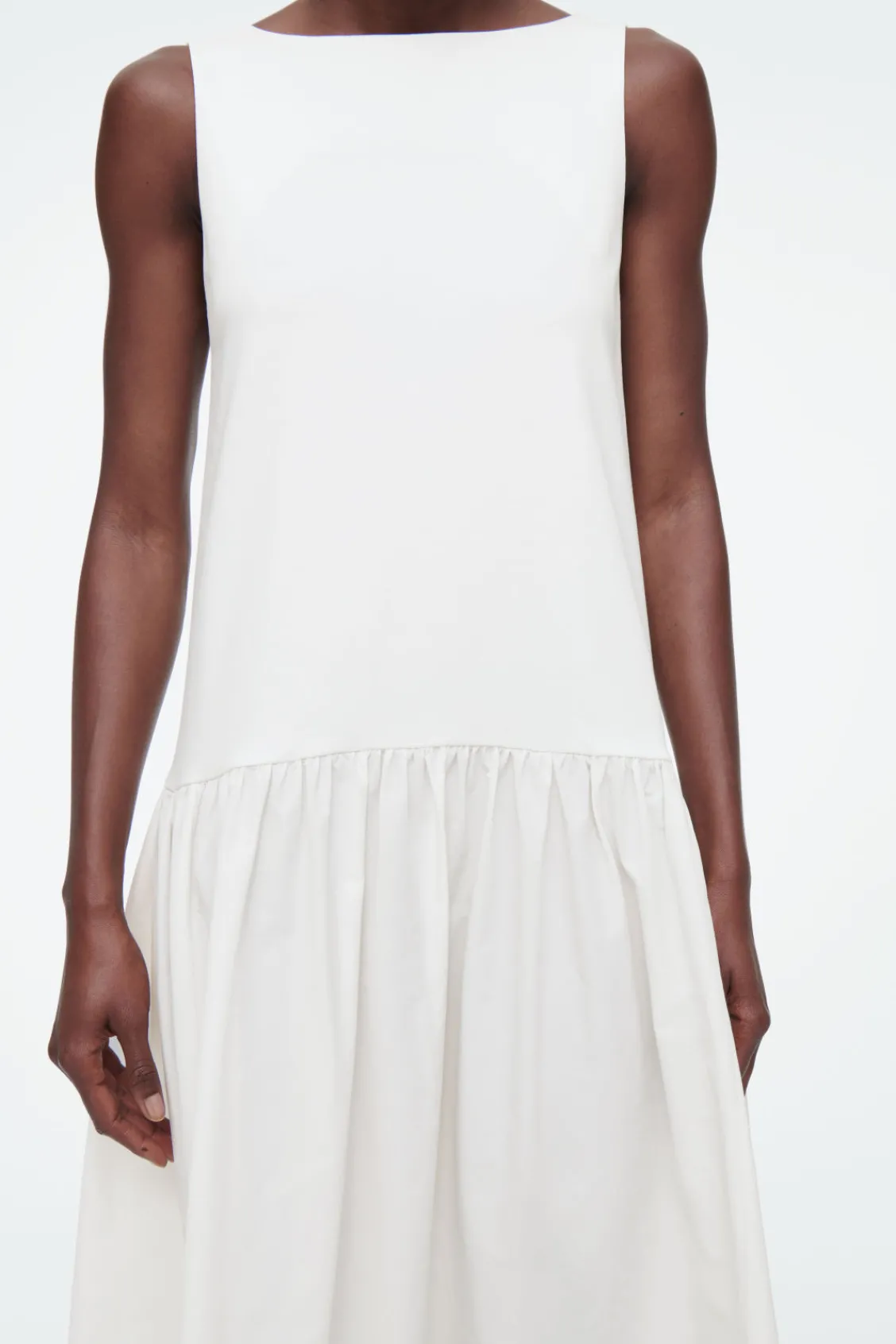 COS VOLUMINOUS SLEEVELESS MIDI DRESS-Women Dresses & Jumpsuits
