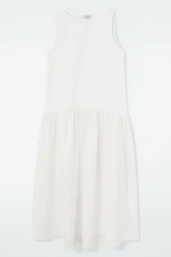 COS VOLUMINOUS SLEEVELESS MIDI DRESS-Women Dresses & Jumpsuits