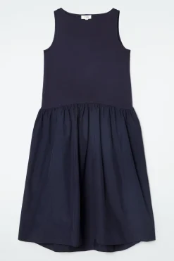 COS VOLUMINOUS SLEEVELESS MIDI DRESS-Women Dresses & Jumpsuits