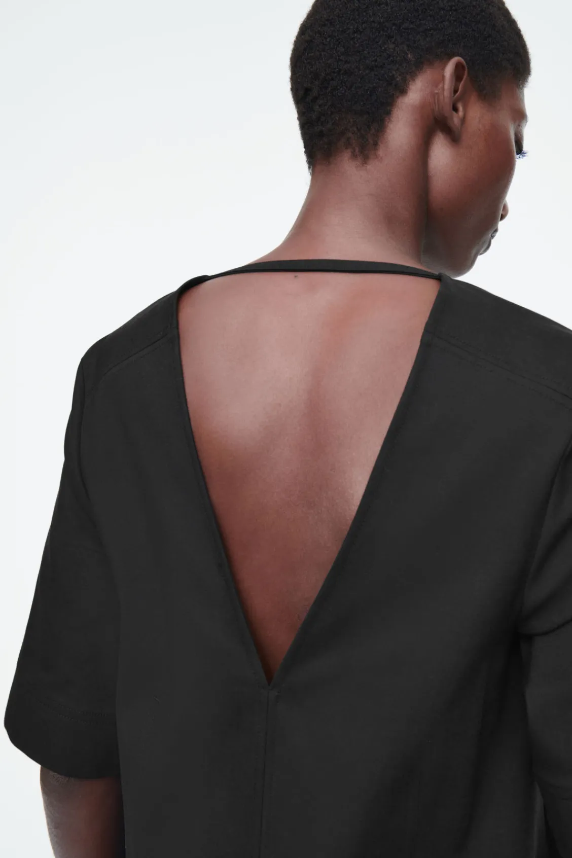 COS VOLUMINOUS V-NECK MINI DRESS-Women Dresses & Jumpsuits