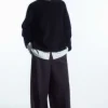 COS VOLUMINOUS WIDE-LEG WOOL PANTS-Women Pants