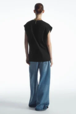 COS WAISTED CAP-SLEEVE T-SHIRT-Women T-Shirts | Tops