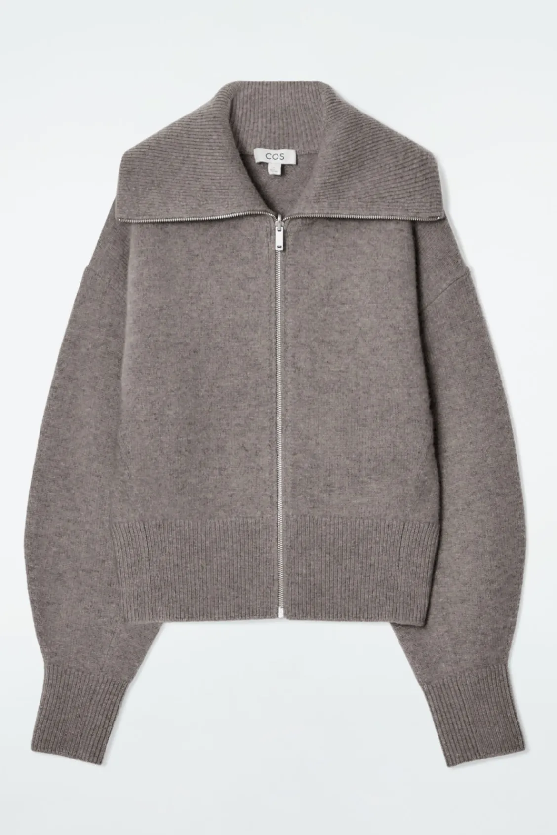 COS WAISTED KNITTED WOOL BOMBER JACKET-Women Coats & Jackets | Sweaters & Cardigans