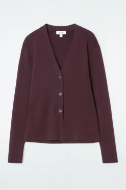 COS WAISTED WOOL V-NECK CARDIGAN-Women Sweaters & Cardigans