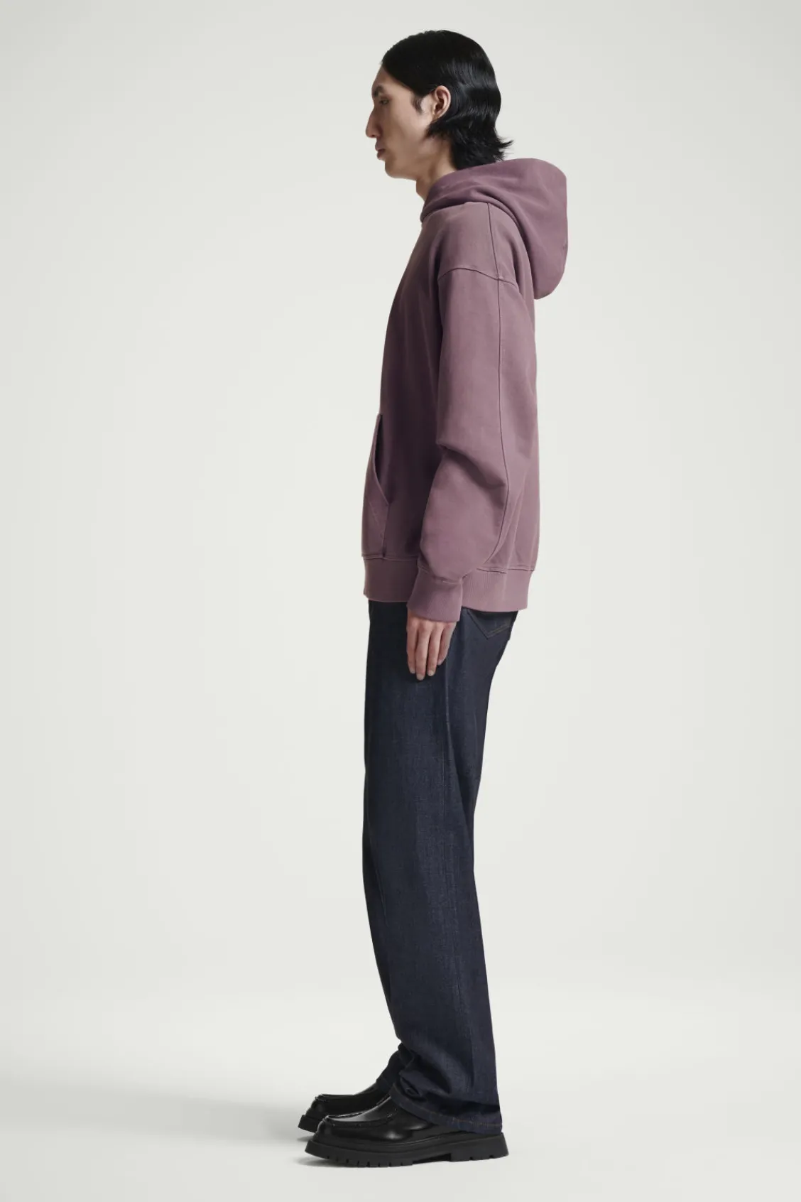 COS WASHED COTTON-JERSEY HOODIE- Sweatshirts & Hoodies