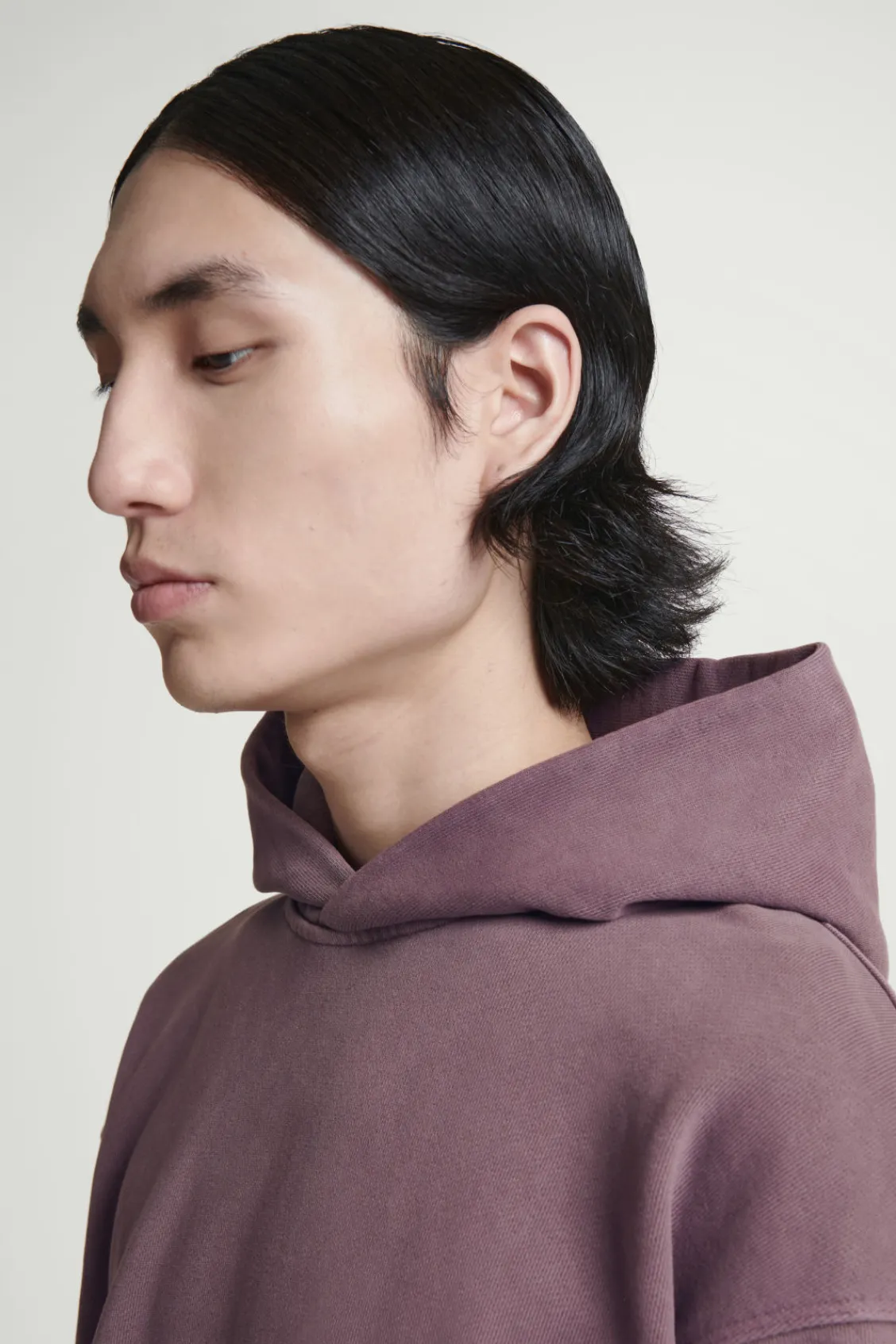 COS WASHED COTTON-JERSEY HOODIE- Sweatshirts & Hoodies