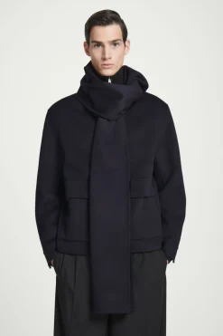 COS WHIP-STITCHED DOUBLE-FACED WOOL SCARF- Hats & Scarves