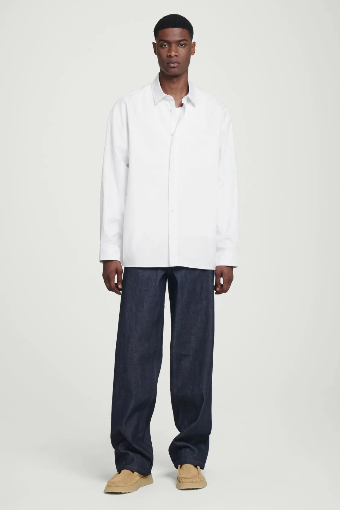 COS WIDE OVERSIZED COTTON OXFORD SHIRT- Shirts