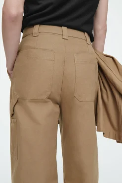 COS WIDE-LEG CANVAS UTILITY PANTS-Women Pants