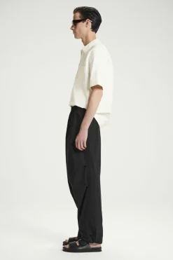 COS WIDE-LEG ELASTICATED COTTON PANTS- Pants