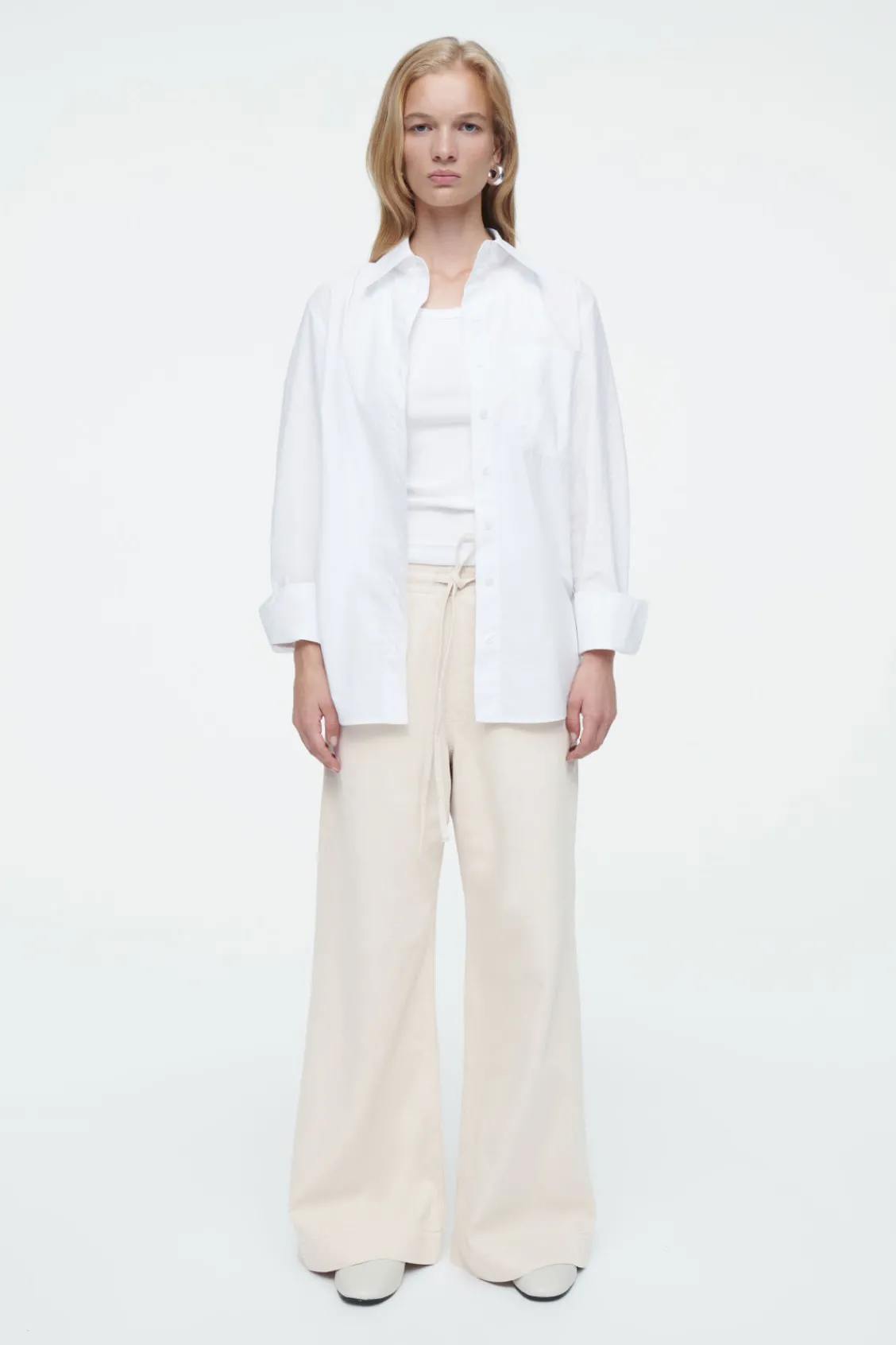 COS WIDE-LEG FLUID DENIM PANTS-Women Jeans | Pants