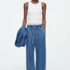 COS WIDE-LEG FLUID DENIM PANTS-Women Jeans | Pants