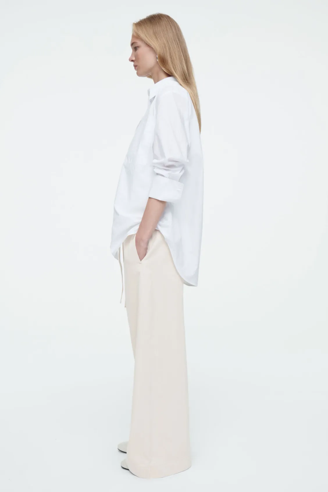 COS WIDE-LEG FLUID DENIM PANTS-Women Jeans | Pants