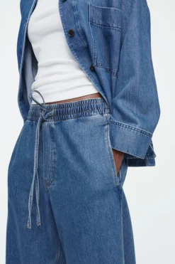 COS WIDE-LEG FLUID DENIM PANTS-Women Jeans | Pants