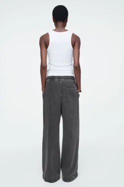 COS WIDE-LEG FLUID DENIM PANTS-Women Jeans | Pants