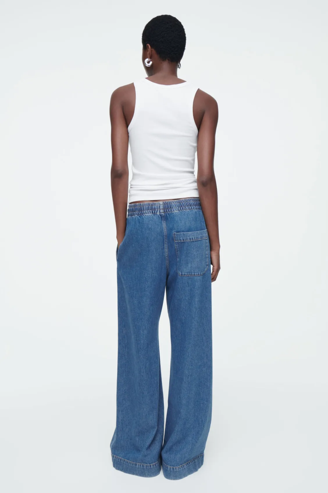 COS WIDE-LEG FLUID DENIM PANTS-Women Jeans | Pants