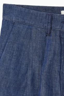 COS WIDE-LEG TAILORED DENIM PANTS-Women Jeans | Pants
