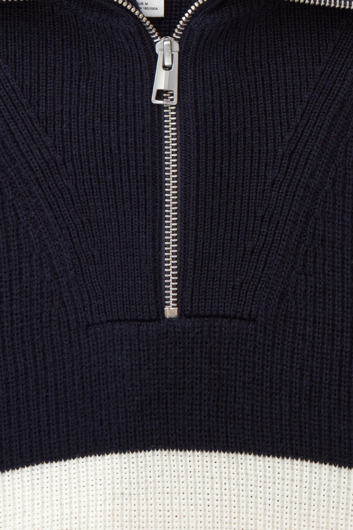 COS WOOL AND COTTON-BLEND HALF-ZIP SWEATER- Sweaters & Cardigans