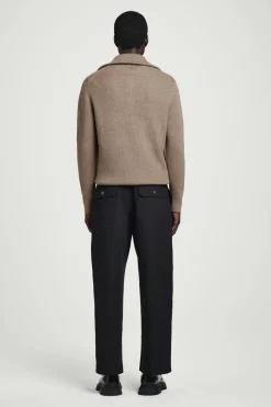 COS WOOL AND COTTON-BLEND HALF-ZIP SWEATER- Sweaters & Cardigans