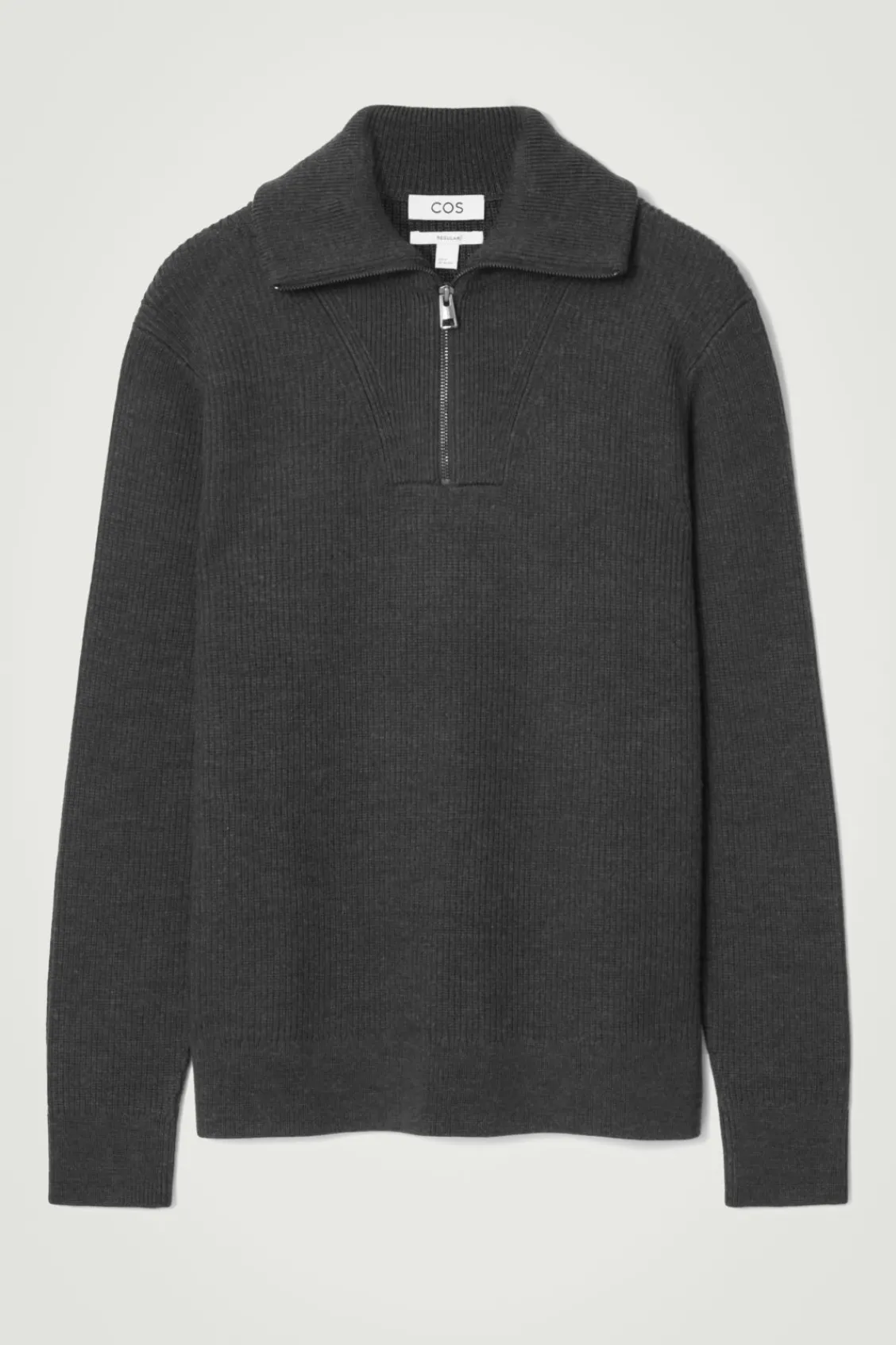COS WOOL AND COTTON-BLEND HALF-ZIP SWEATER- Sweaters & Cardigans