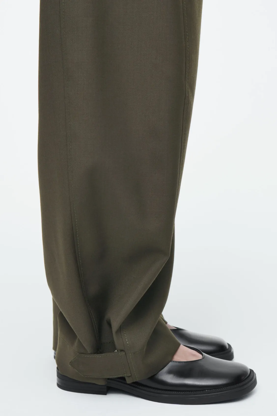 COS WOOL BARREL-LEG UTILITY PANTS-Women Pants