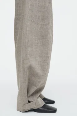 COS WOOL BARREL-LEG UTILITY PANTS-Women Pants