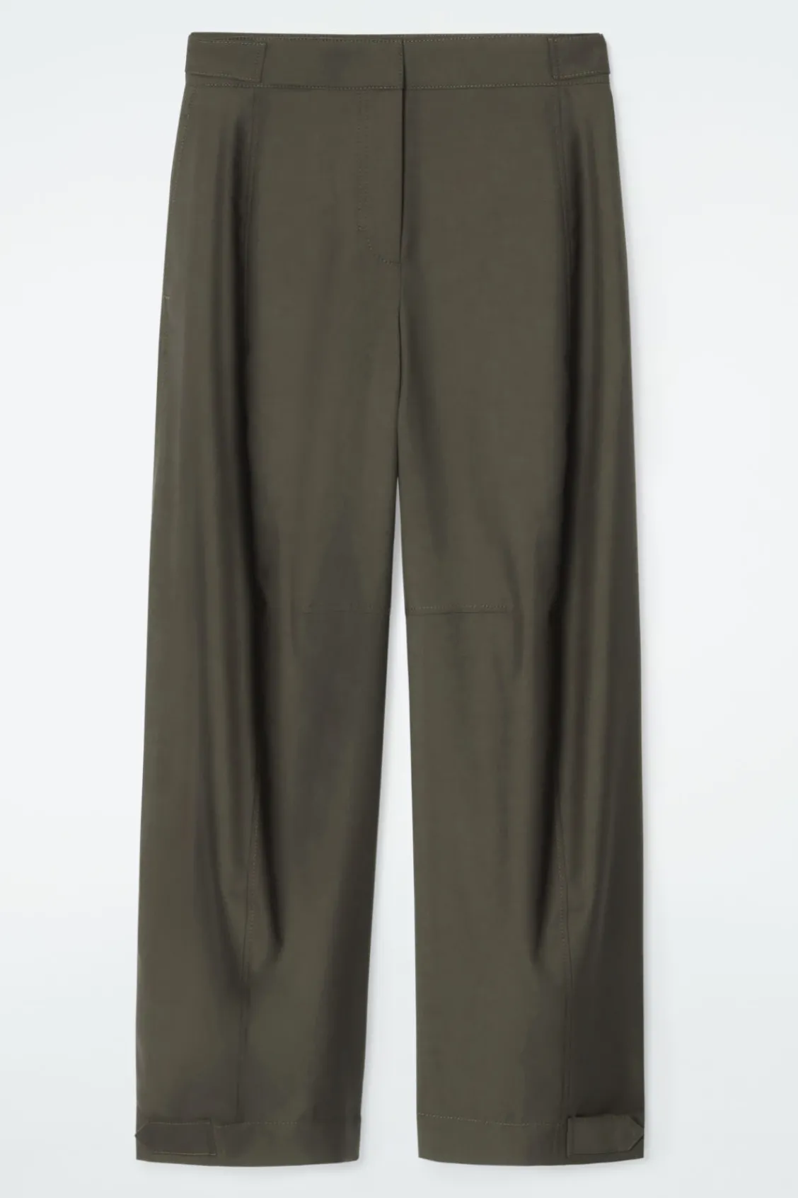 COS WOOL BARREL-LEG UTILITY PANTS-Women Pants