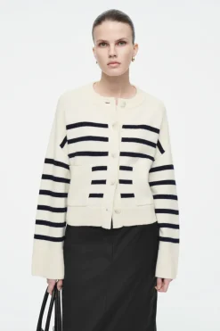 COS WOOL CREW-NECK CARDIGAN-Women Sweaters & Cardigans