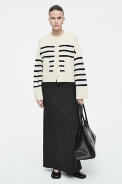 COS WOOL CREW-NECK CARDIGAN-Women Sweaters & Cardigans