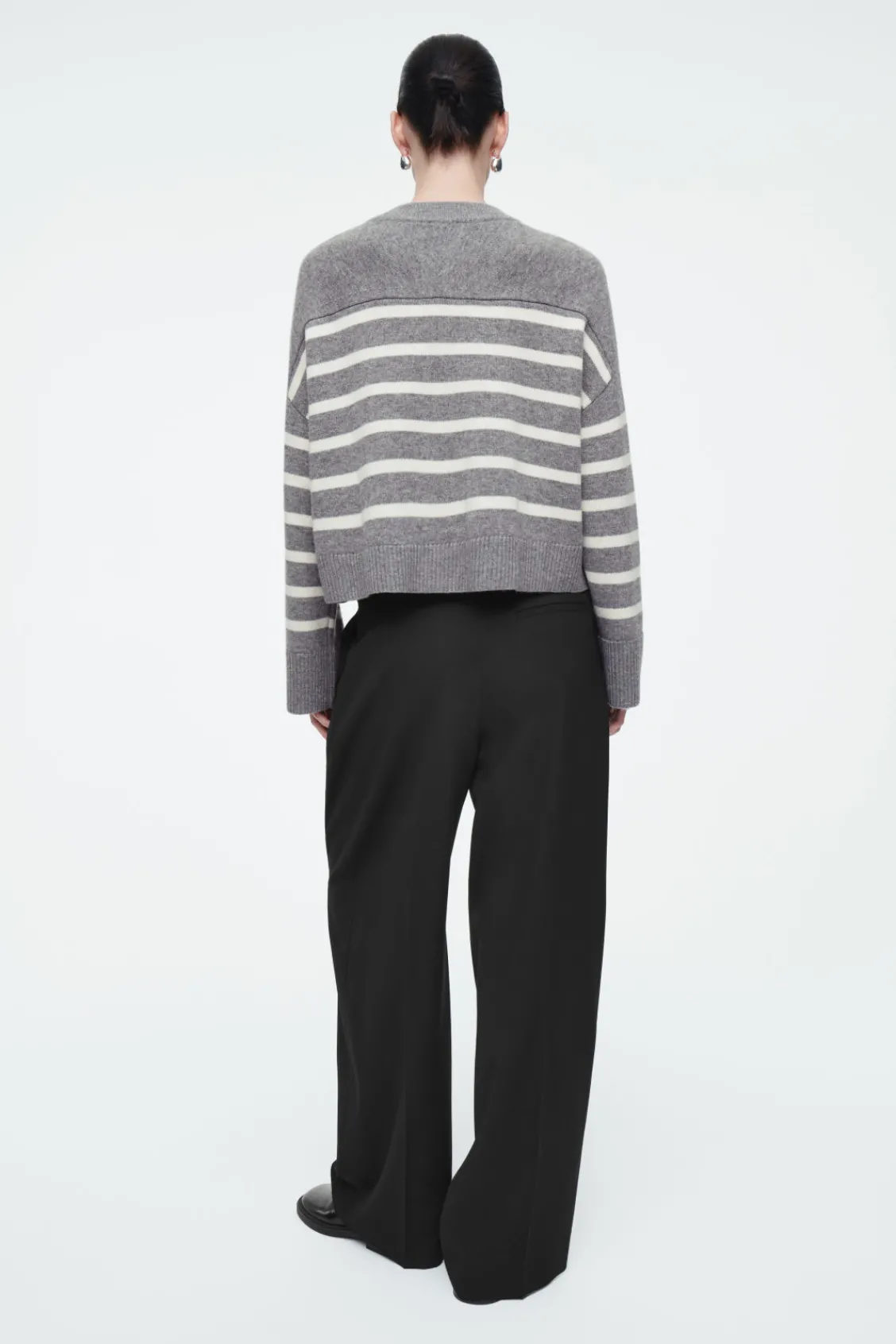 COS WOOL CREW-NECK CARDIGAN-Women Sweaters & Cardigans