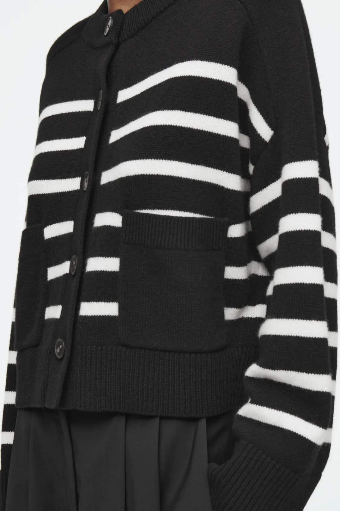 COS WOOL CREW-NECK CARDIGAN-Women Sweaters & Cardigans