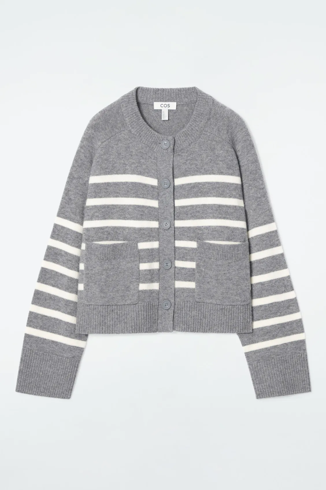 COS WOOL CREW-NECK CARDIGAN-Women Sweaters & Cardigans