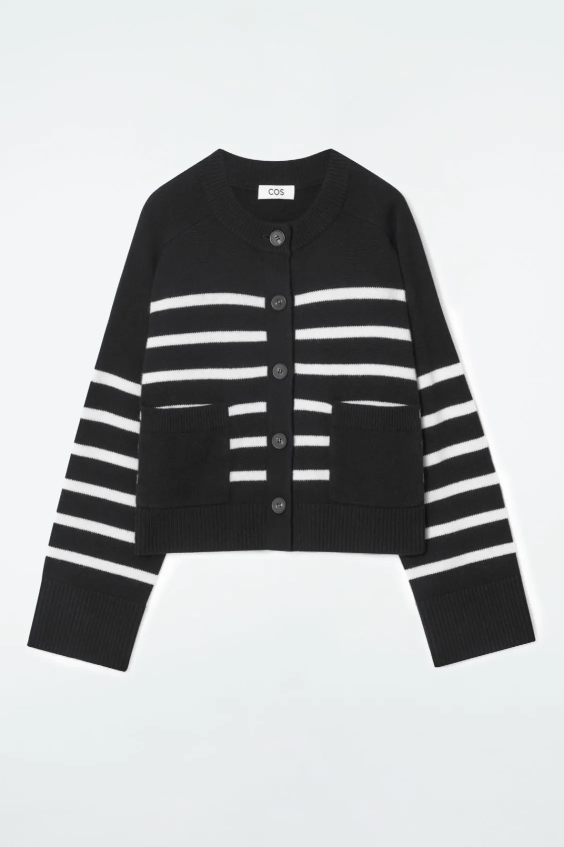 COS WOOL CREW-NECK CARDIGAN-Women Sweaters & Cardigans