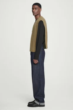 COS WOOL-CASHMERE V-NECK HYBRID TANK- Cashmere | Sweaters & Cardigans