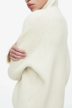 COS WRAP-COLLAR MERINO WOOL JUMPER-Women Tops | Sweaters & Cardigans