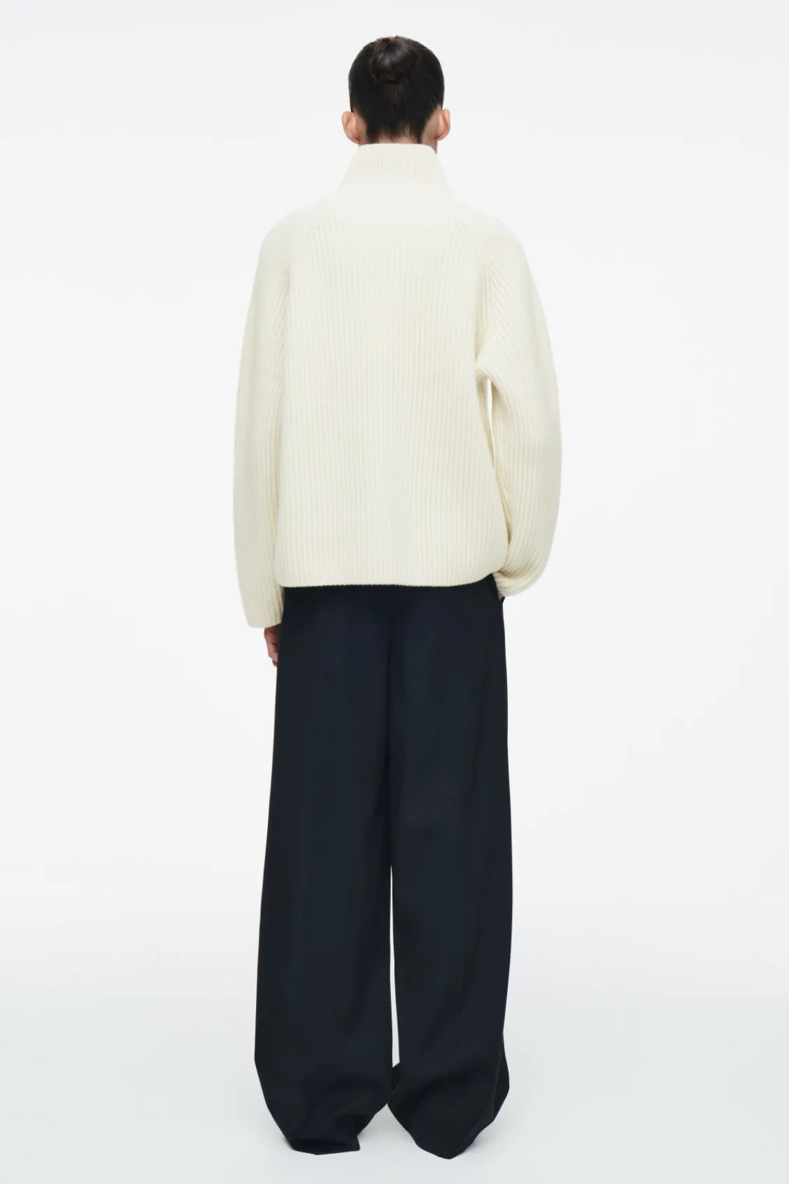 COS WRAP-COLLAR MERINO WOOL JUMPER-Women Tops | Sweaters & Cardigans