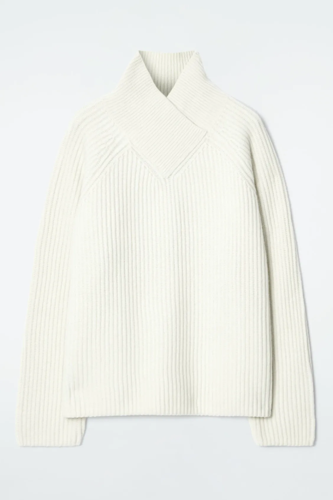 COS WRAP-COLLAR MERINO WOOL JUMPER-Women Tops | Sweaters & Cardigans
