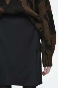 COS WRAP-EFFECT WOOL MINI SKIRT-Women Skirts